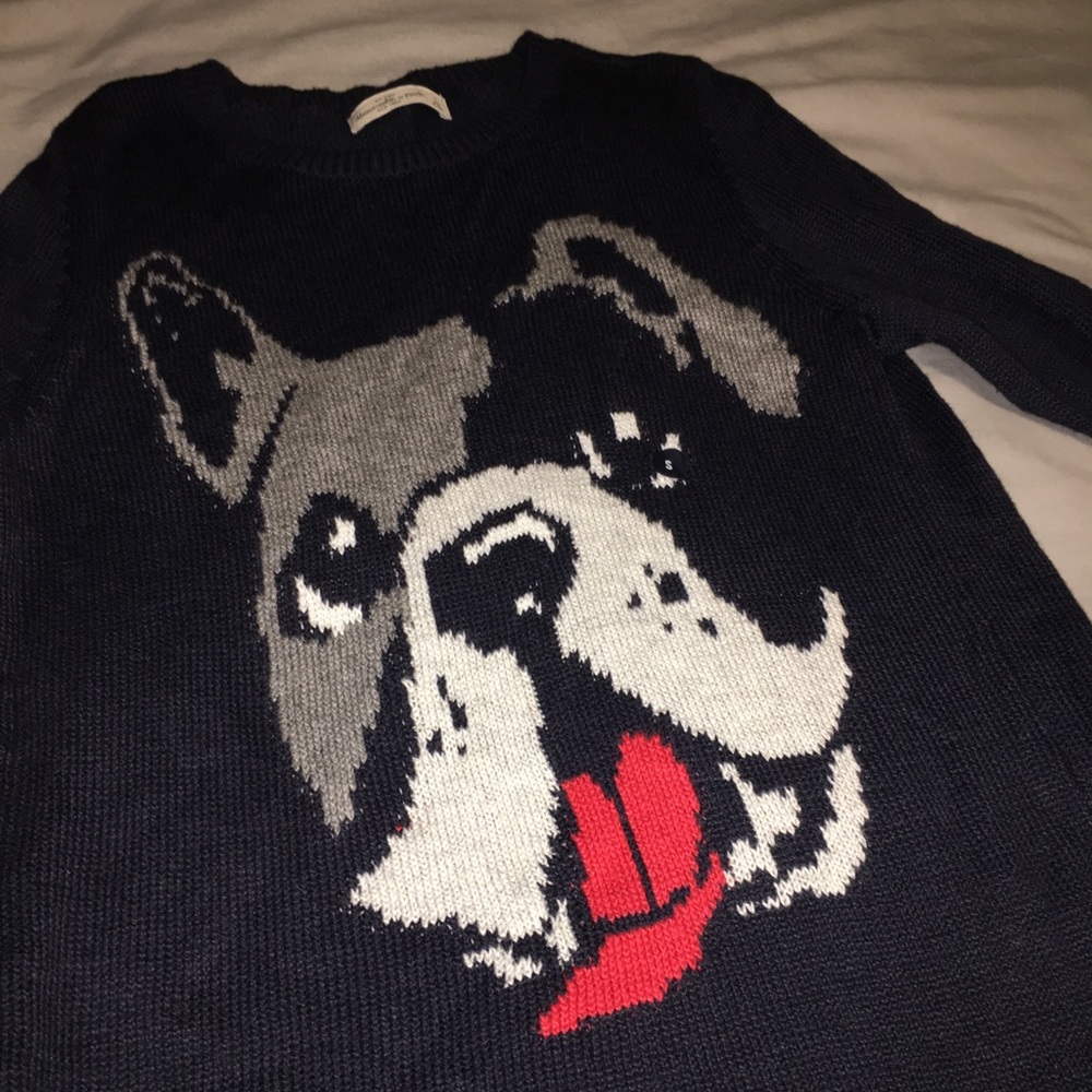 Ugly sweater with dog on it